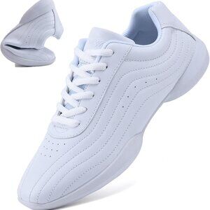Girls Cheer Sneakers Synthetic Leather Lightweight Training Competition Shoes